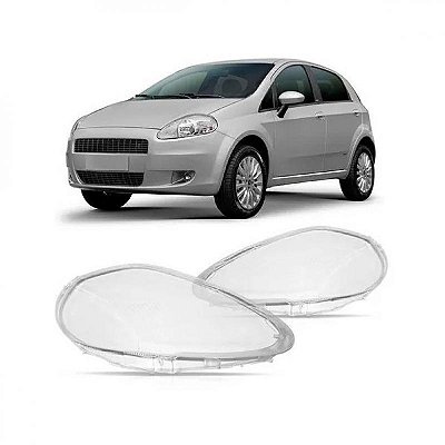 Lente de farol punto fiat de 2007 a 2012 lado direito em policarbonato
