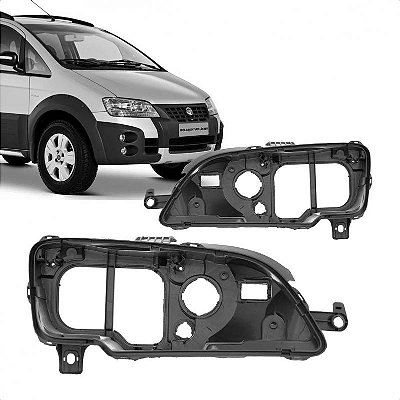 Carcaça de farol idea fiat de 2005 a 2010 lado direito