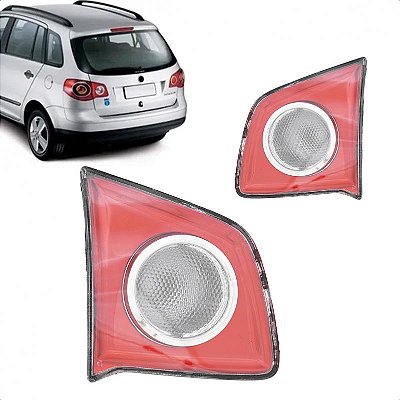 Lanterna spacefox volkswagen de 2007 a 2010 traseira lado esquerdo na tampa rosa com carcaça preta