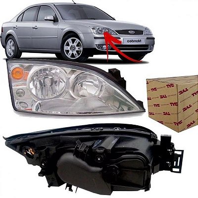 Farol mondeo ford de 2002 a 2004 lado direito com regulagem manual e elétrica
