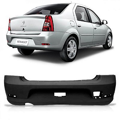 Para choque logan renault de 2011 a 2013 traseiro preto