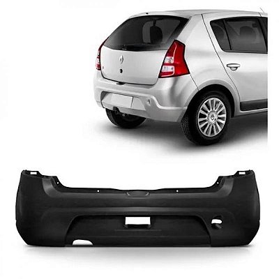 Para choque sandero renault de 2008 a 2014 traseiro preto