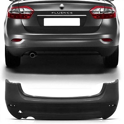 Para choque fluence renault de 2010 a 2018 traseiro preto