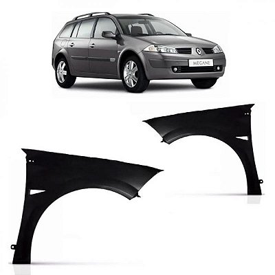 Para lama megane renault de 2006 a 2013 lado direito com furo em ABS de alta resistência