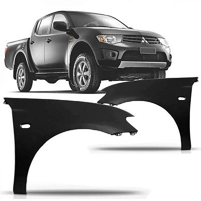 Para lama triton mitsubishi de 2007 a 2016 lado esquerdo sem furo para moldura inferior para choque
