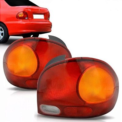 Lanterna accent hyundai de 1994 a 1997 lado esquerdo traseira bicolor duas portas