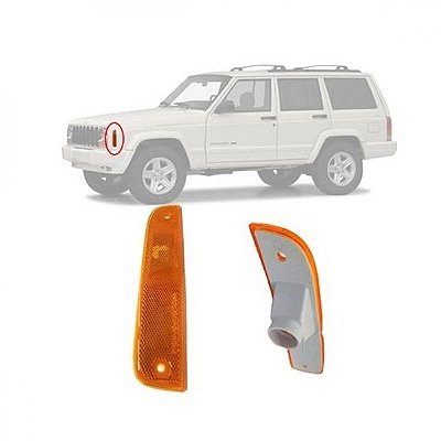 Lanterna cherokee sport jeep de 1997 a 2002 lateral do lado direito âmbar