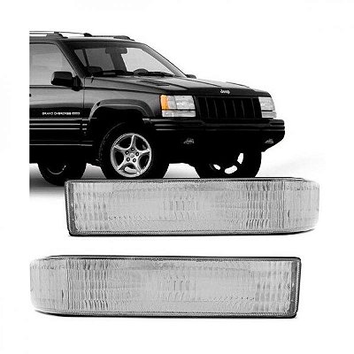 Lanterna grand cherokee jeep de 1993 a 1998 dianteira inferior do lado direito cristal