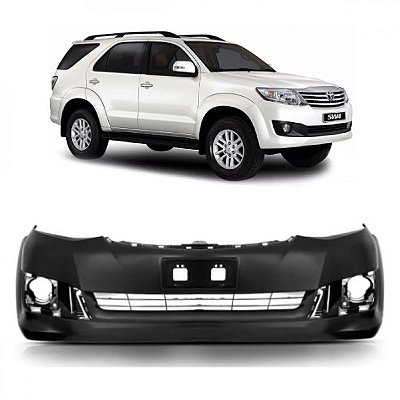 Para choque hilux sw4 toyota de 2012 a 2015 dianteiro sem furo para esguicho com grade central