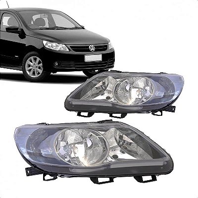 Farol gol volkswagen de 2009 a 2012 lado esquerdo cromomix foco duplo com chapéu geração 5