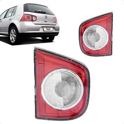 Lanterna traseira golf volkswagen de 2007 a 2013 lado esquerdo da tampa borda vermelha ré vermelha