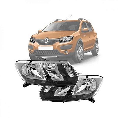 Farol sandero stepway renault de 2014 a 2019 lado esquerdo