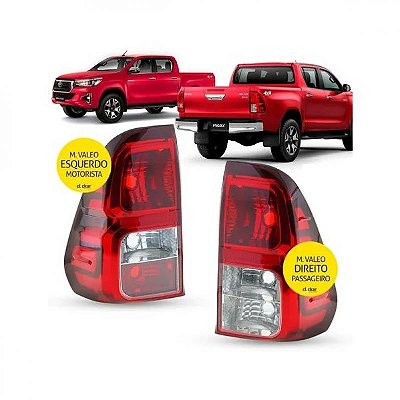Lanterna hilux toyota de 2016 a 2024 traseira lado direito picape modelo cibie valeo sem soquete