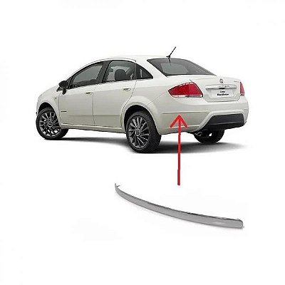 Friso de para choque linea fiat de 2008 a 2016 traseiro lado esquerdo cromado