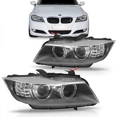 Farol 320 bmw de 2009 a 2012 lado direito elétrico com xenon com projetor sem luz adaptativa