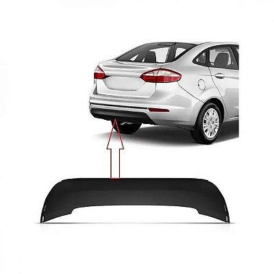 Moldura inferior para para choque new fiesta ford de 2013 a 2017 traseira preta sedã