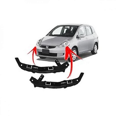 Suporte de farol fit honda de 2003 a 2008 lado esquerdo em lata