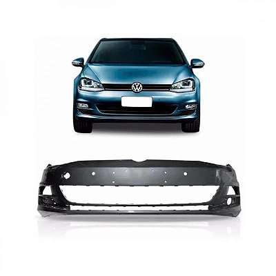 Para choque golf volkswagen de 2014 a 2017 dianteiro preto sem furo para sensor com furo para esguicho