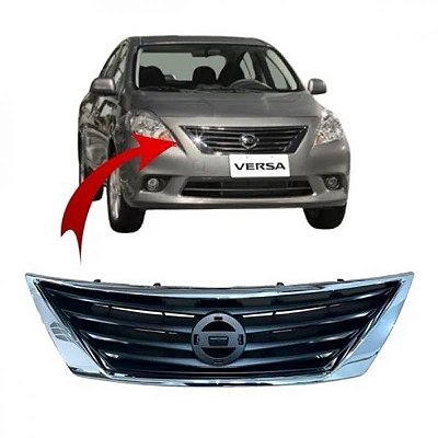 Grade do radiador versa nissan de 2011 a 2014 cromada e preta