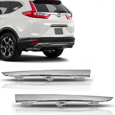 Friso de para choque crv honda de 2021 traseiro lado esquerdo cromado