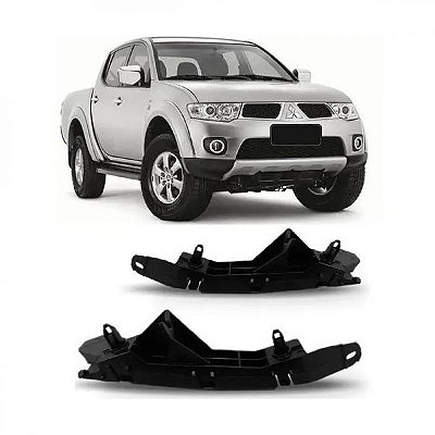 Suporte guia de para choque triton mitsubishi de 2007 a 2016 dianteiro lado direito