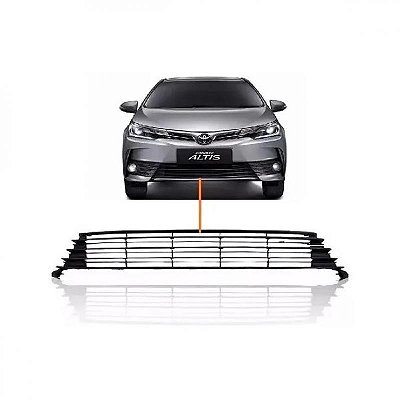 Grade do para choque corolla toyota de 2018 a 2019 dianteira central preta