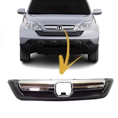 Grade do radiador crv honda de 2007 a 2009 preta com moldura cromada
