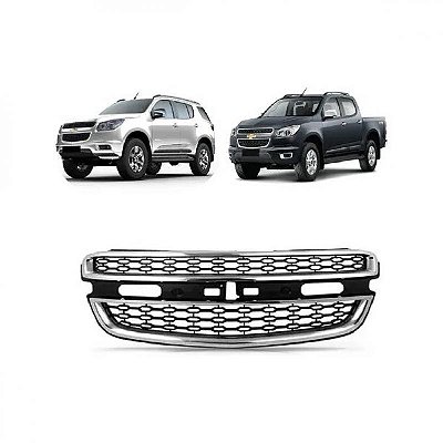 Grade do radiador s10 chevrolet de 2012 a 2016 com moldura cromada