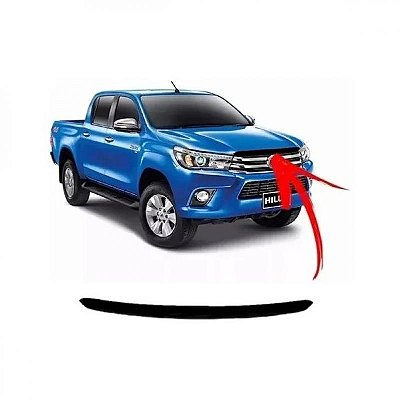 Moldura inferior do para choque para grade do radiador hilux toyota de 2016 a 2017 preta para picape
