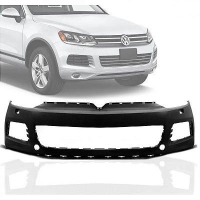Para choque touareg volkswagen de 2011 a 2014 dianteiro sem spoiler com furo para esguicho sem sensor