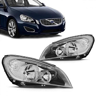 Farol v60 e s60 volvo de 2011 a 2013 lado esquerdo elétrico sem projetor com LED