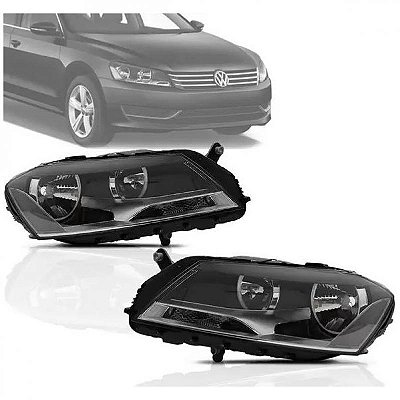 Farol passat volkswagen de 2011 a 2015 lado esquerdo elétrico sem LED sem projetor