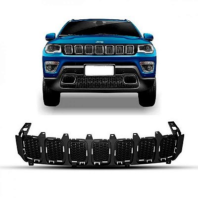 Acabamento da grade do radiador compass jeep de 2017 a 2021 interno