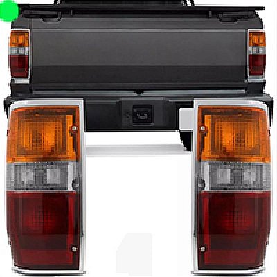 Lanterna l200 mitsubishi de 1987 a 1995 traseira lado direito tricolor com aro cromado