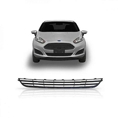 Grade do para choque fiesta ford de 2013 a 2017 dianteira central preta sedan