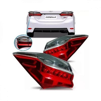 Lanterna corolla toyota de 2018 a 2019 traseira de canto lado direito com LED