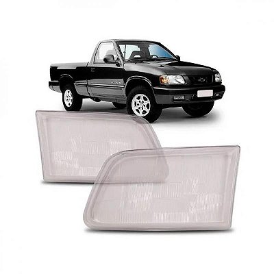 Lente de farol s10 chevrolet de 1995 a 2000 lado esquerdo policarbonato
