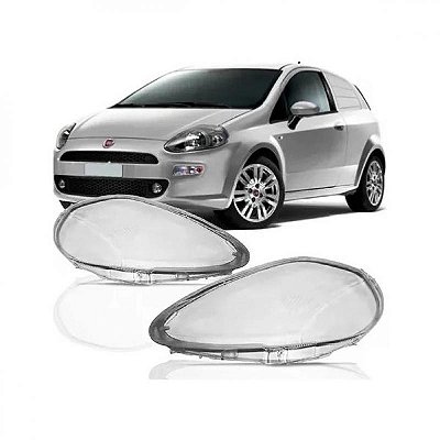 Lente de farol punto fiat de 2013 a 2017 lado esquerdo