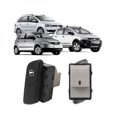 Interruptor do vidro fox crossfox spacefox volkswagen de 2004 a 2009 traseiro lado esquerdo