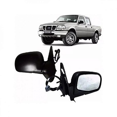 Retrovisor externo ranger ford de 1998 a 2004 lado esquerdo preto elétrico