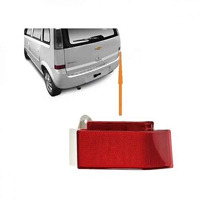 Lanterna meriva chevrolet de 2002 a 2012 lado direito traseiro rubi para para choque refletor
