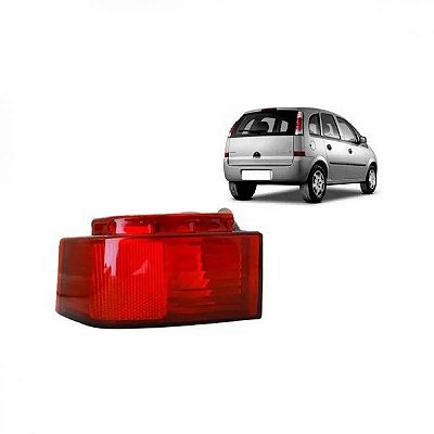 Lanterna para choque meriva chevrolet de 2002 a 2012 traseira lado esquerdo rubi com luz