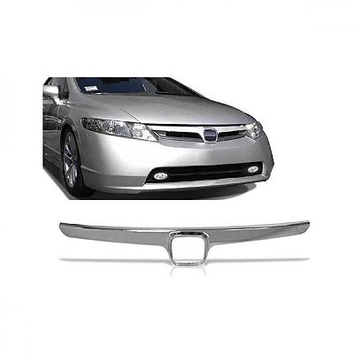 Friso da grade do radiador civic honda de 2007 a 2008 cromado