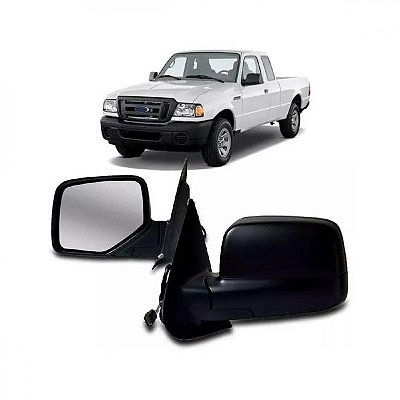 Retrovisor externo ranger ford de 2005 a 2009 lado direito preto texturizado elétrico sem pisca