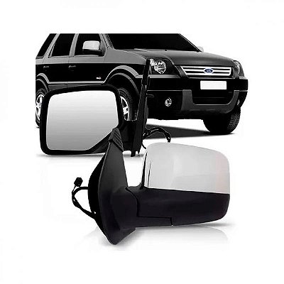 Retrovisor externo ecosport ford de 2003 a 2012 lado direito cromado elétrico