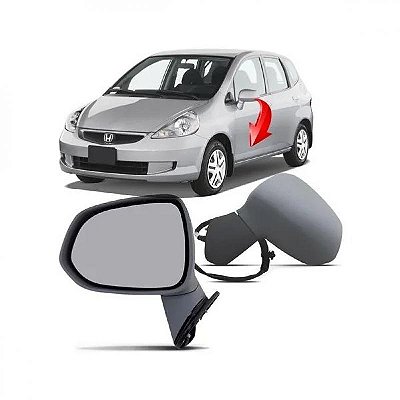 Retrovisor externo fit honda de 2003 a 2008 lado direito primer elétrico sem pisca