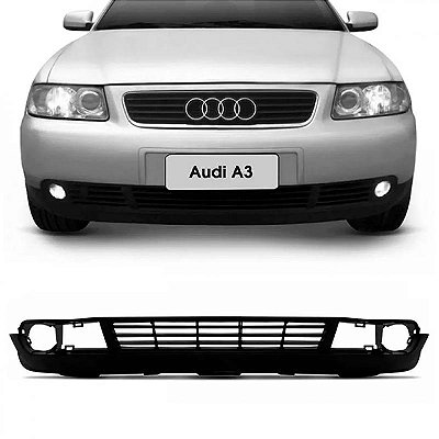 Spoiler para para choque a3 audi de 2001 a 2006 dianteiro preto com furo