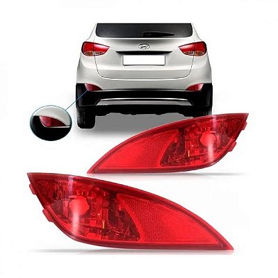 Lanterna do para choque ix35 hyundai de 2010 a 2022 traseira lado direito borda vermelha com função