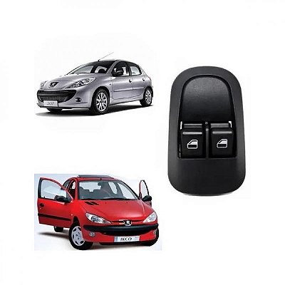 Interruptor de vidro 206 peugeot de 1998 a 2010 dianteiro esquerdo e direito duplo com controle de retrovisor