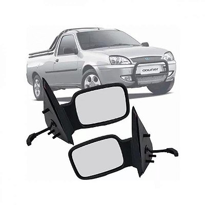 Retrovisor courier ford de 1996 a 2013 lado direito externo com controle manual